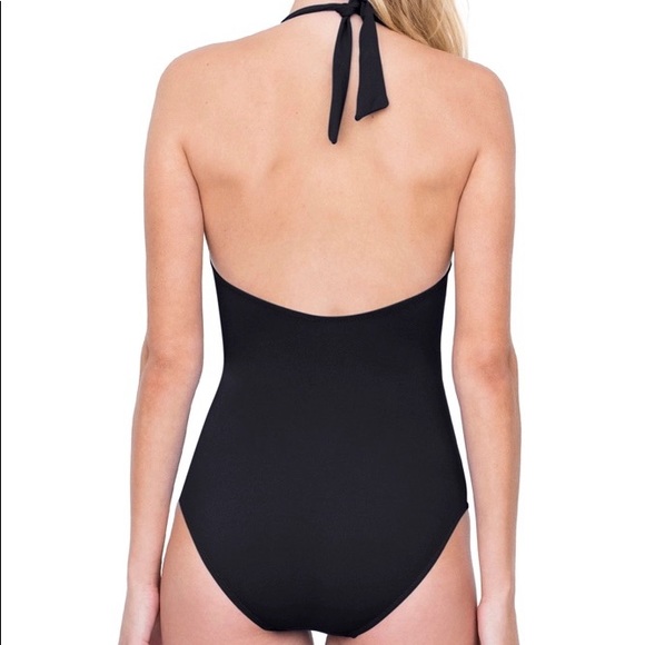 Gottex Au Naturel | Your Second Skin | Black One Piece Halter Swimsuit | NWT - Picture 2 of 3